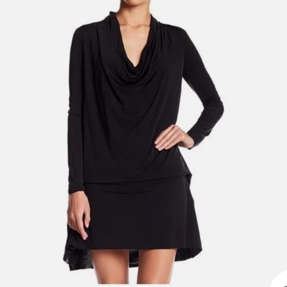 All Saints Amei Long Sleeve Cowl neck dress - Picture 3 of 10